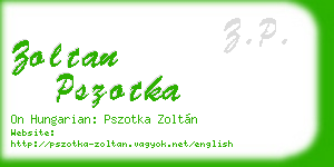 zoltan pszotka business card